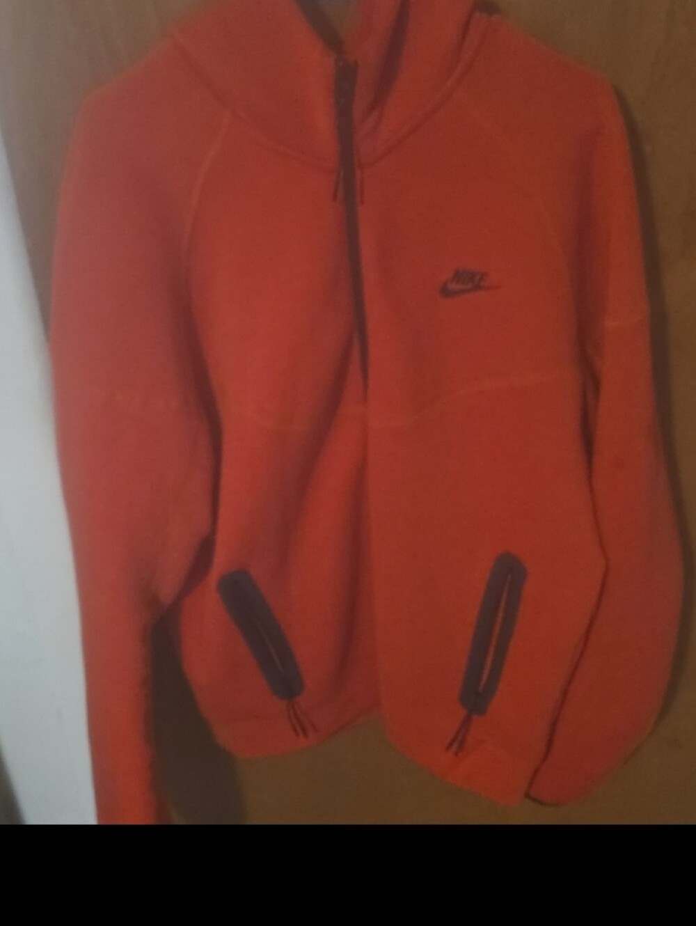 Nike Orange Zip-Up Sweater Hoodie